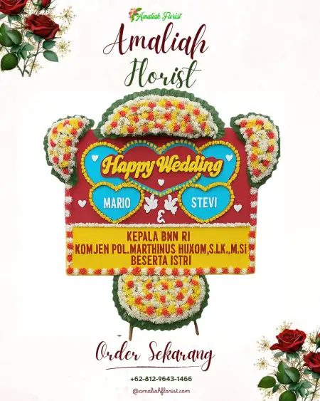 Papan Bunga Pernikahan Mandau